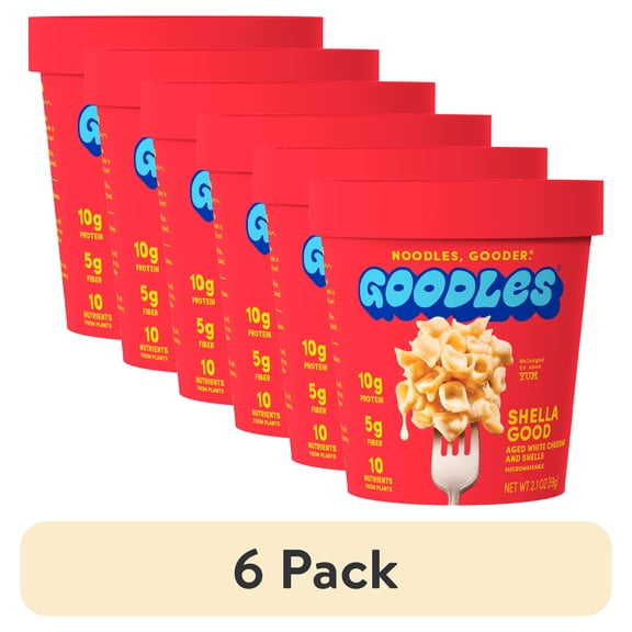 (6 pack) Goodles Mac & Cheese Shella Good Microwaveable Cup 2.1oz