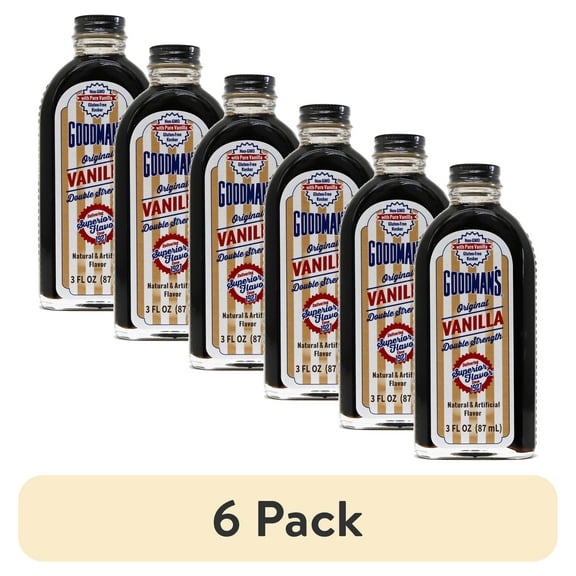 (6 pack) Goodman's Vanilla Original Double Strength Nat & Art 3 fl oz