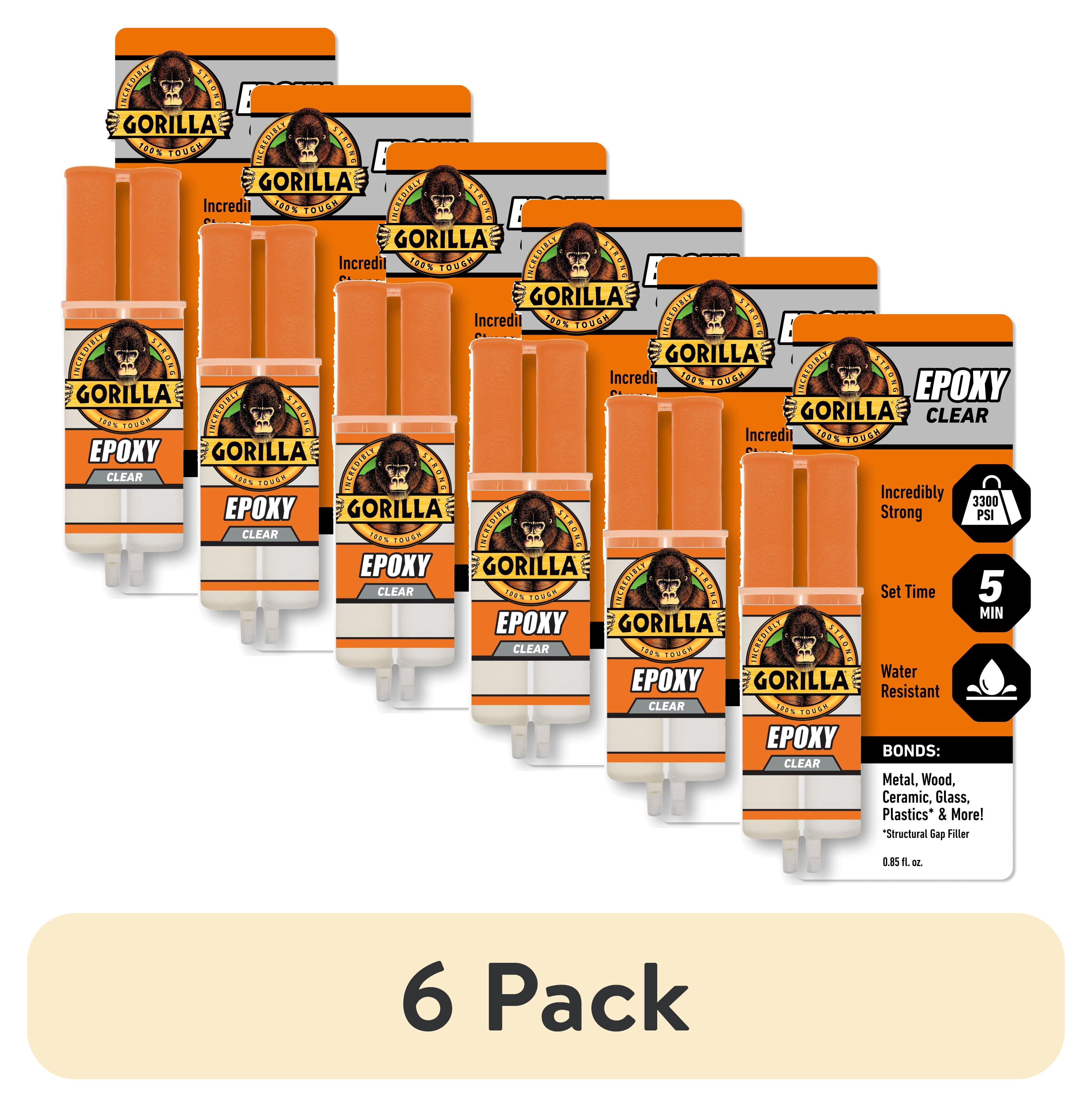 (6 pack) Gorilla Glue Epoxy Resin and Hardener Clear 0.85 oz Syringe