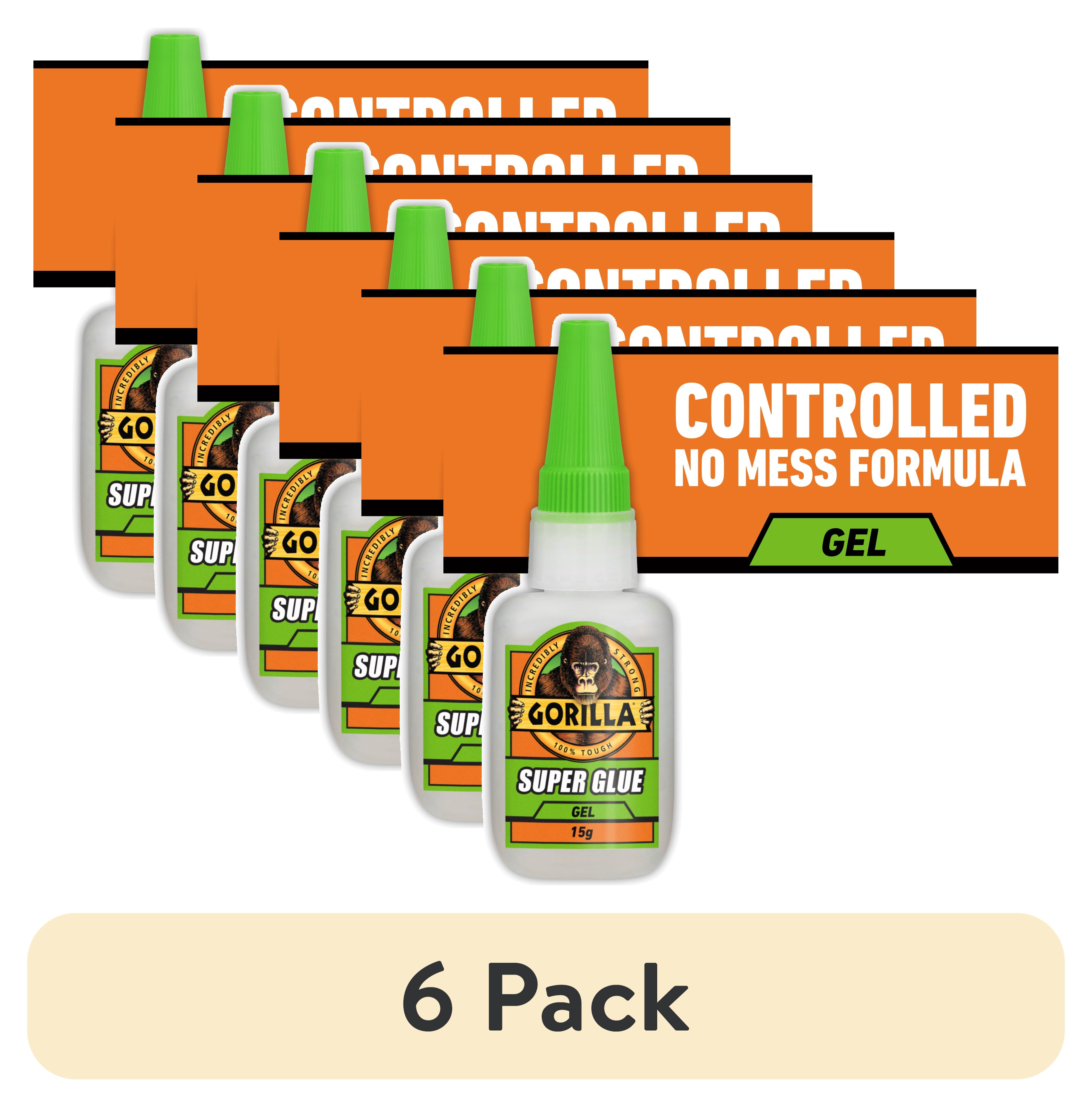 (6 pack) Gorilla Glue Super Glue Gel (15g) Clear Color, Pack of 1