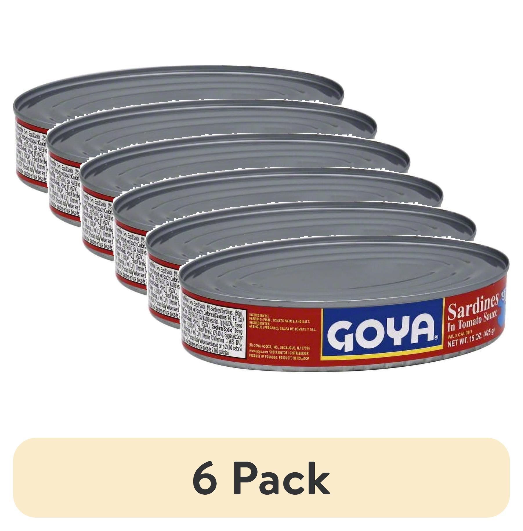 6 pack) Goya Sardines in Tomato Sauce, 15 oz - Walmart.com