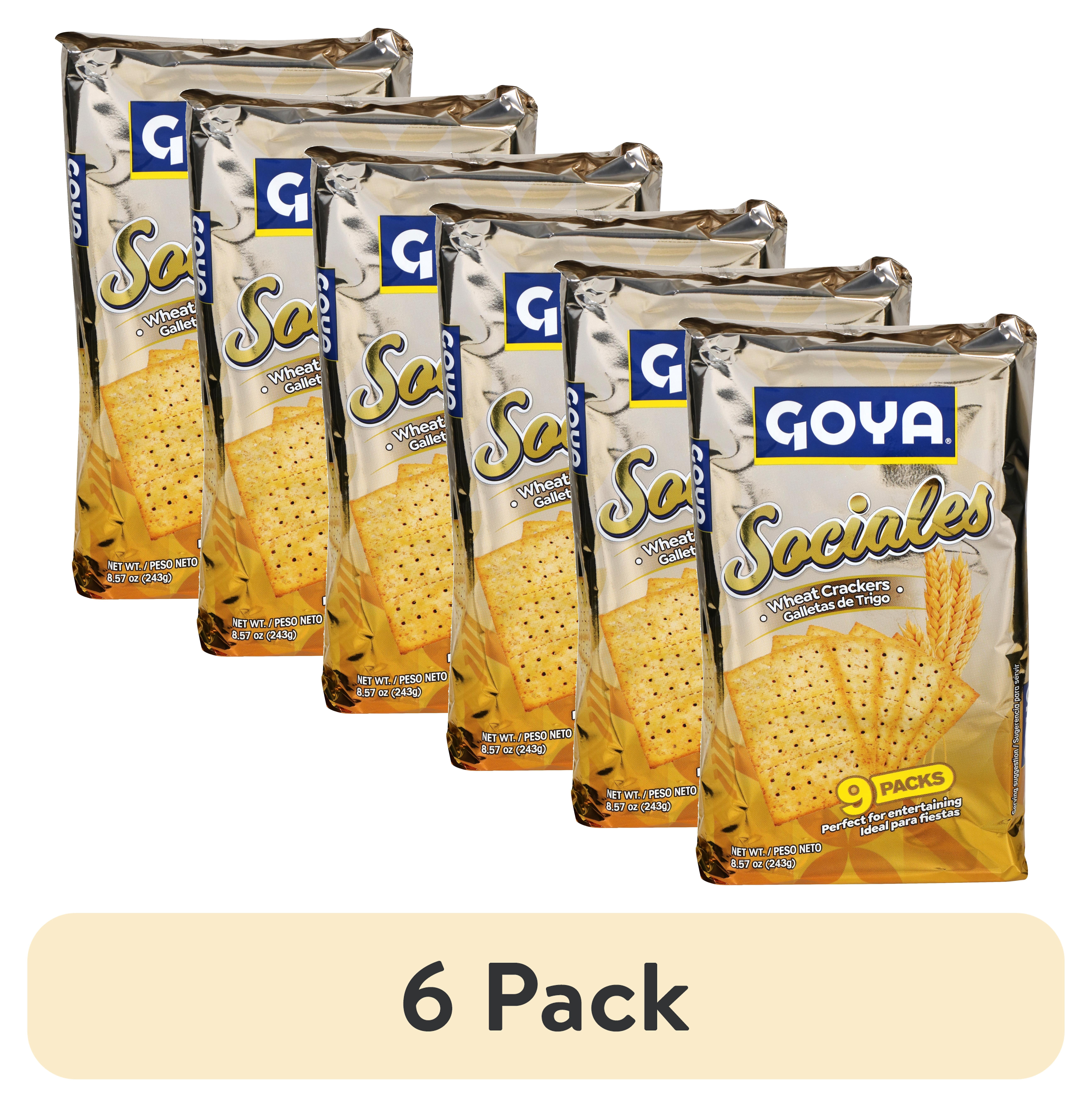 (6 pack) Goya Sociales Wheat Crackers, 10 oz