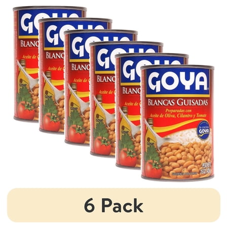 (6 pack) Goya White Beans Guisadas, 15 oz