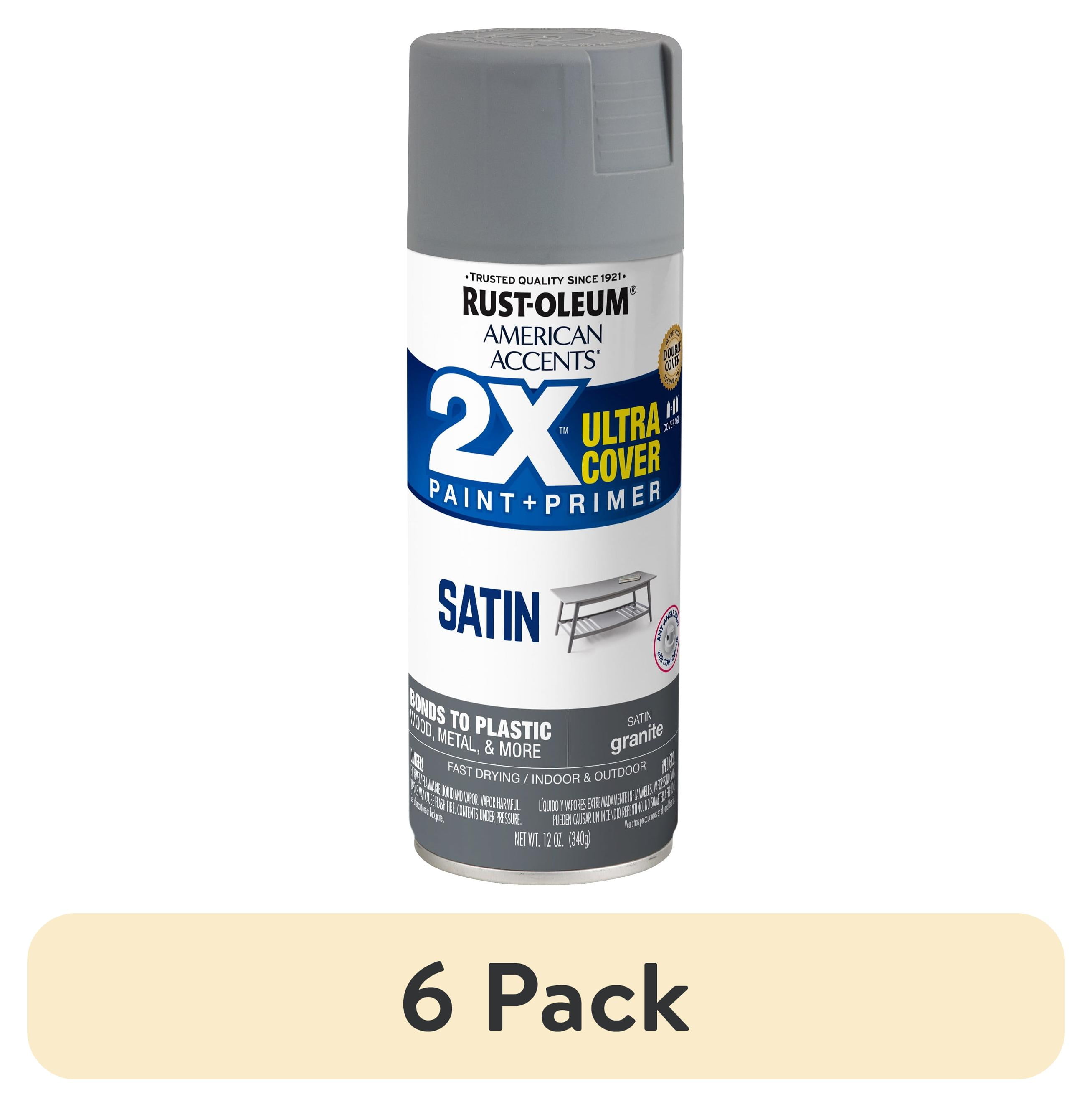 (6 pack) Granite, Rust-Oleum American Accents 2X Ultra Cover Satin ...
