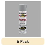6 pack Gray Primer, Rust-Oleum Professional High-Performance Enamel Flat Spray Paint-7582838, 15 oz