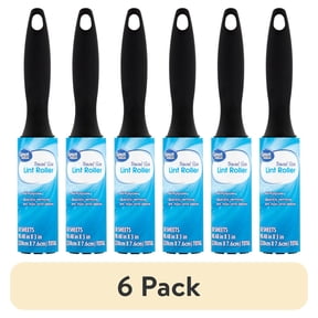 (6 pack) Great Value Lint Roller, Travel Size, 30 Sheets