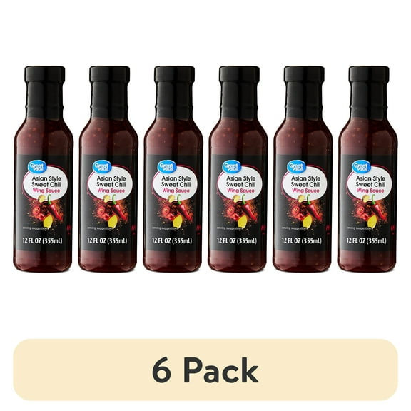 (6 pack) Great Value Asian Sweet Chili Wing Sauce, 12 Fl Oz