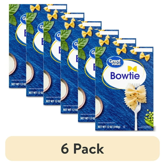 (6 pack) Great Value Bowties, 12 oz