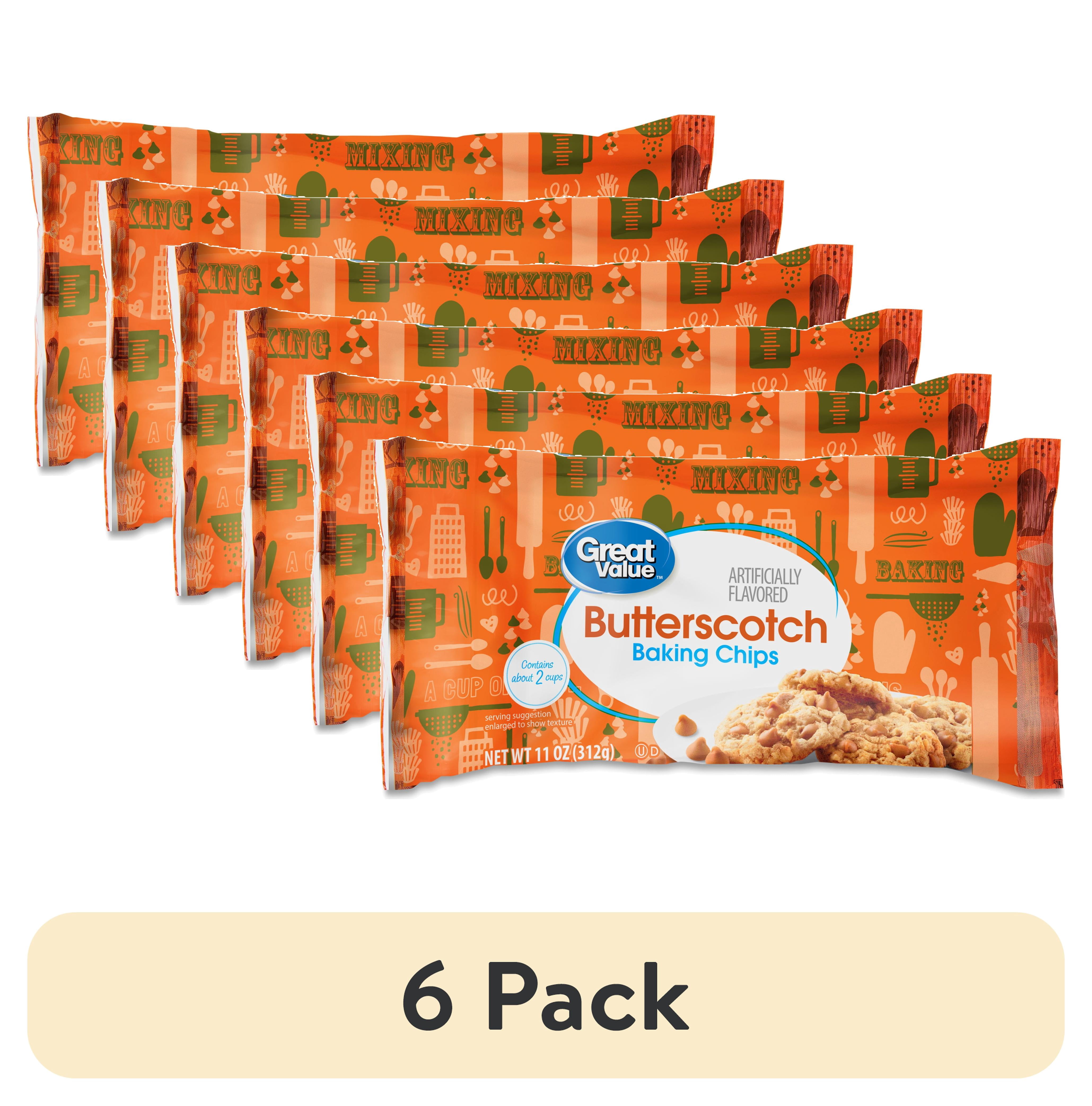 (6 pack) Great Value Butterscotch Baking Chips, 11 oz