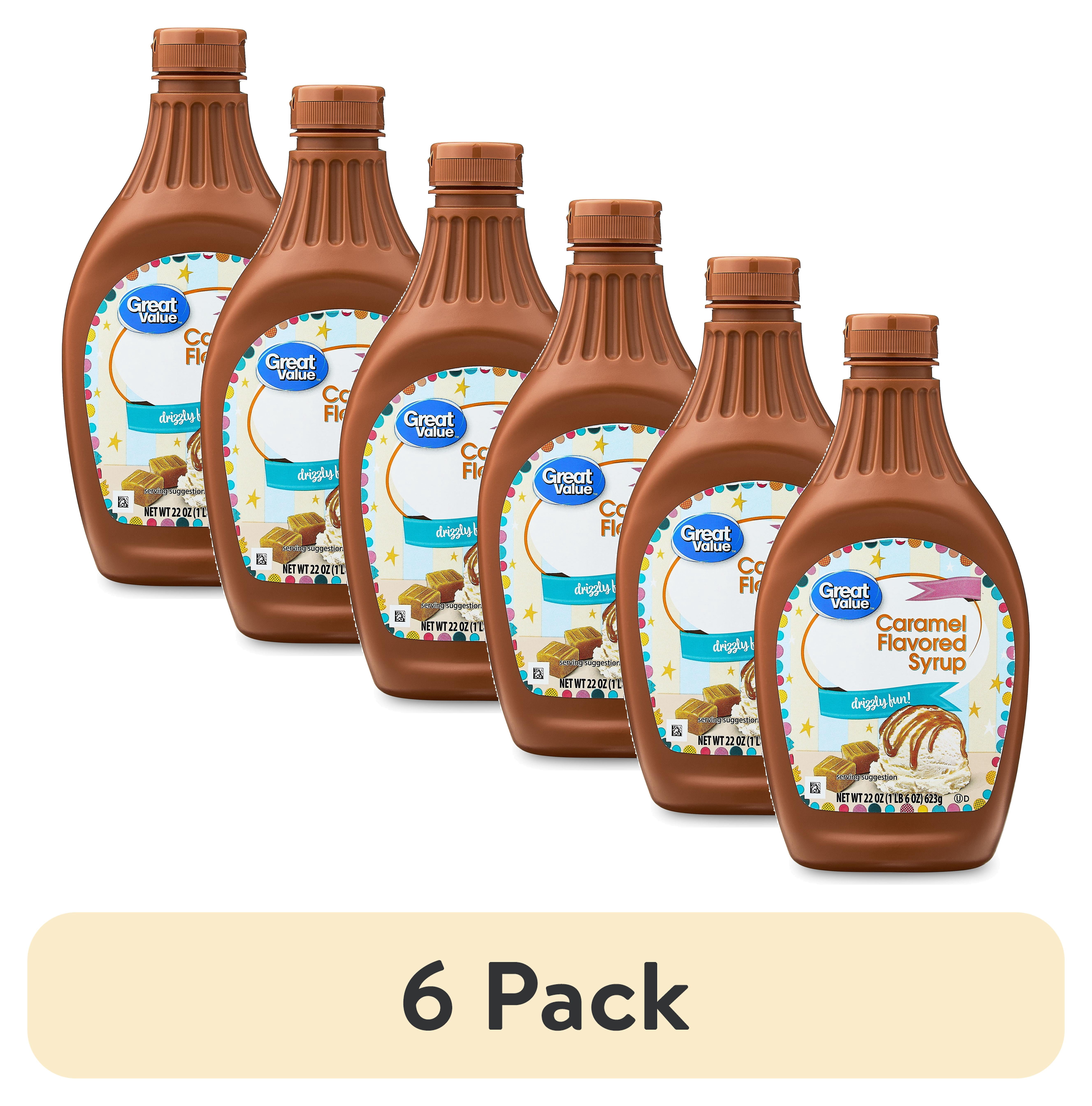 (6 pack) Great Value Caramel Syrup, 22 oz