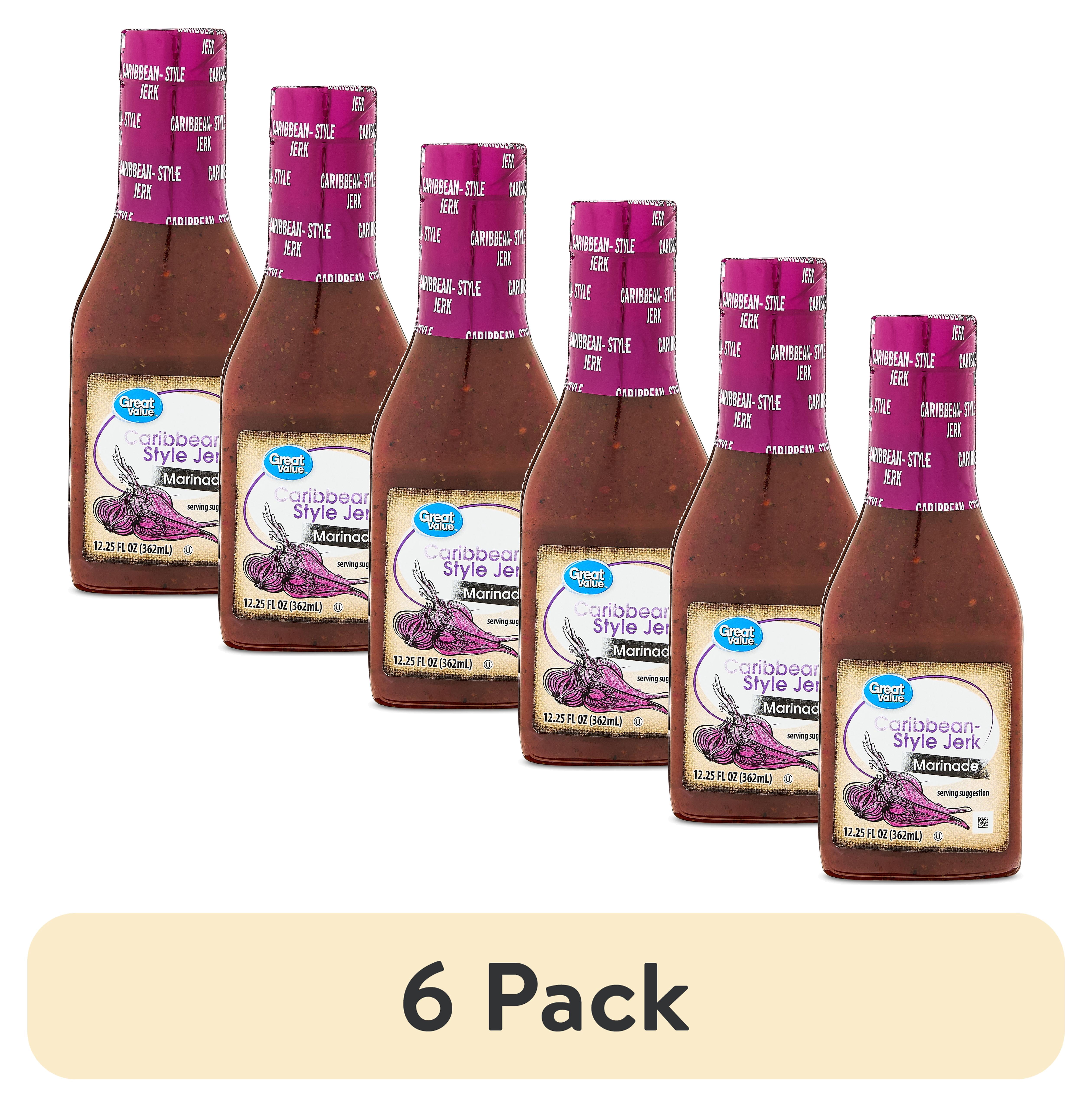 (6 pack) Great Value Caribbean-Style Jerk Marinade, 12.25 fl oz