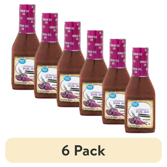 (6 pack) Great Value Caribbean-Style Jerk Marinade, 12.25 fl oz