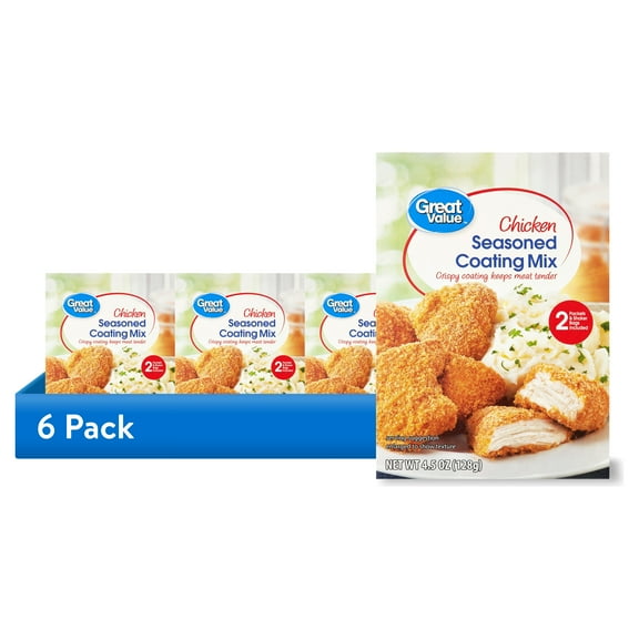 (6 pack) Great Value Chicken Seasoned Coating Mix, 4.5 oz