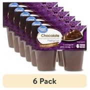 (6 pack) Great Value Chocolate Pudding Cups, 3.25 oz, 4 Count