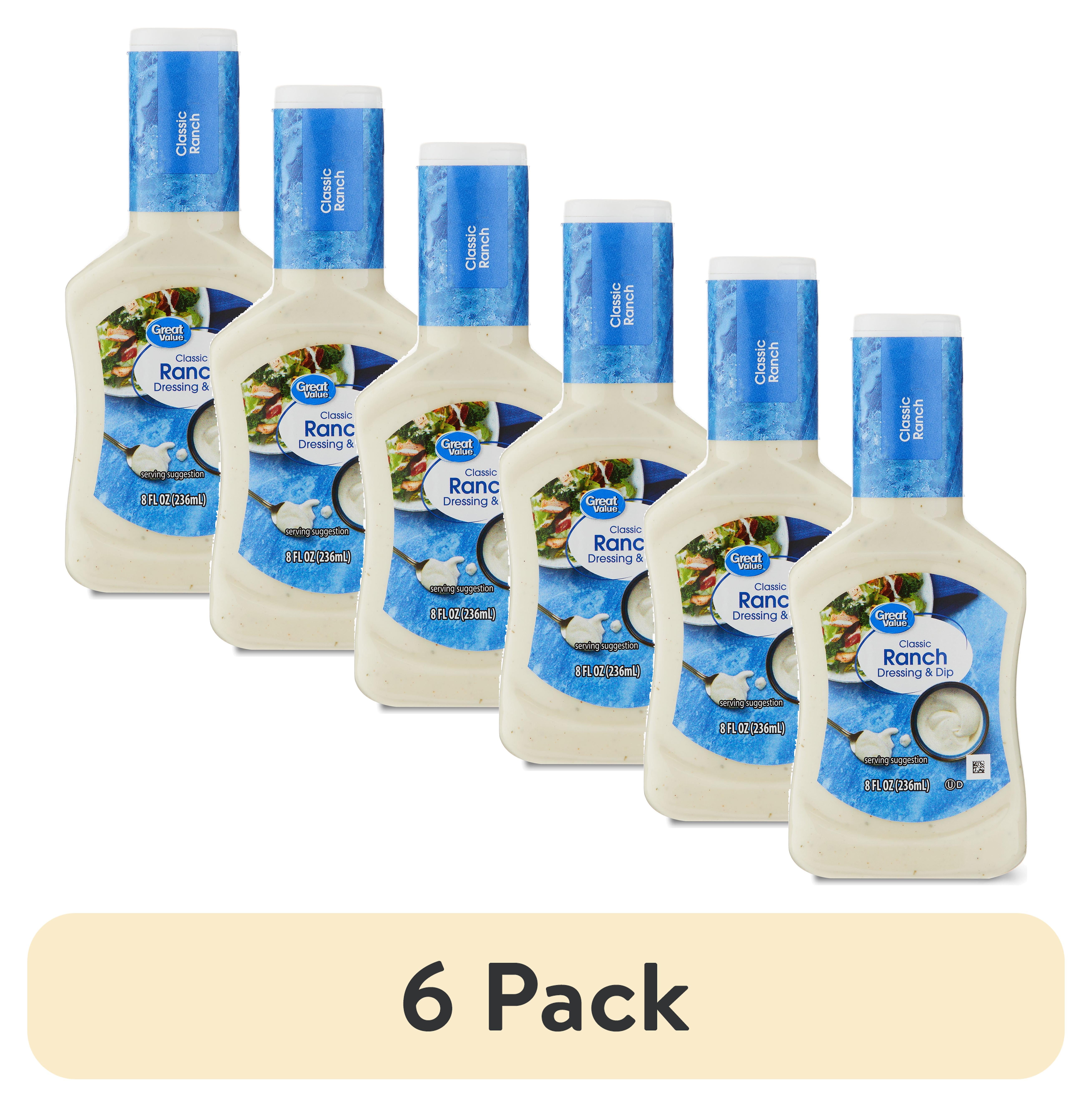 (6 pack) Great Value Classic Ranch Dressing & Dip, 8 oz