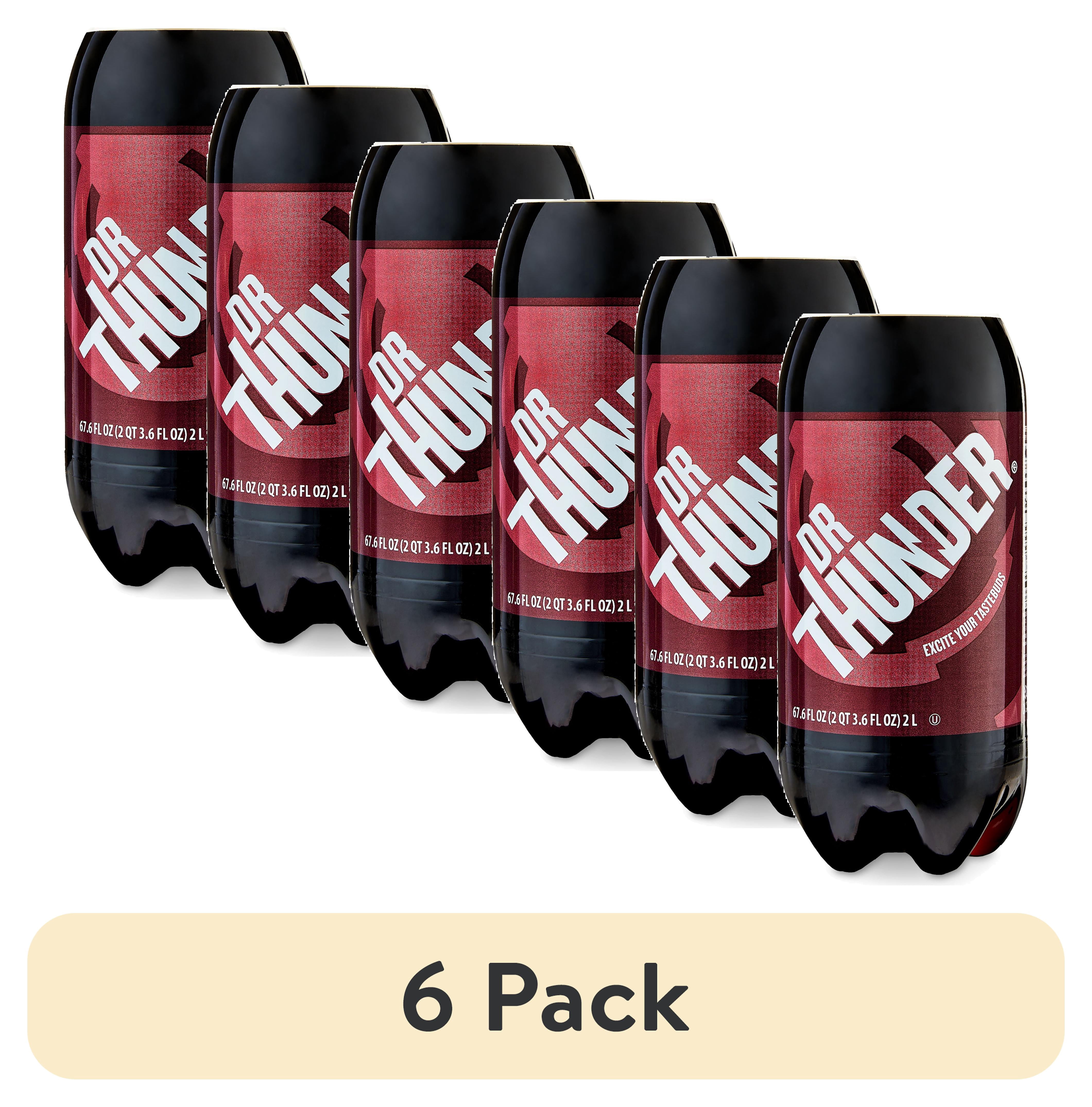 (6 pack) Great Value Dr Thunder, 2 Liter Bottle