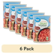 (6 pack) Great Value Fire Roasted Diced Tomatoes, 14.5 oz