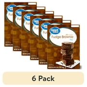 (6 pack) Great Value Fudge Brownie Mix, 18.3 oz Box
