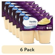 (6 pack) Great Value Gluten-Free Vanilla Pudding Cups, 3.25 oz, 4 Count