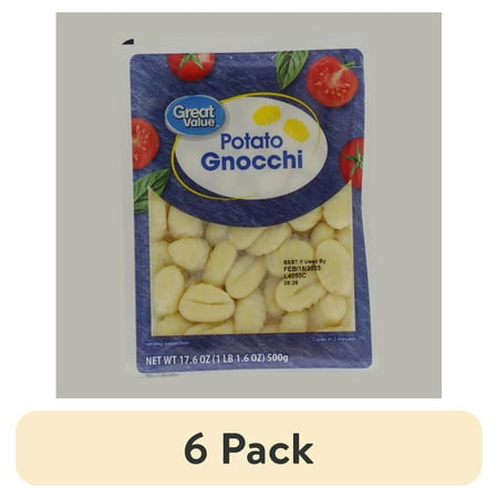 (6 pack) Great Value Potato Gnocchi, 17.6 oz