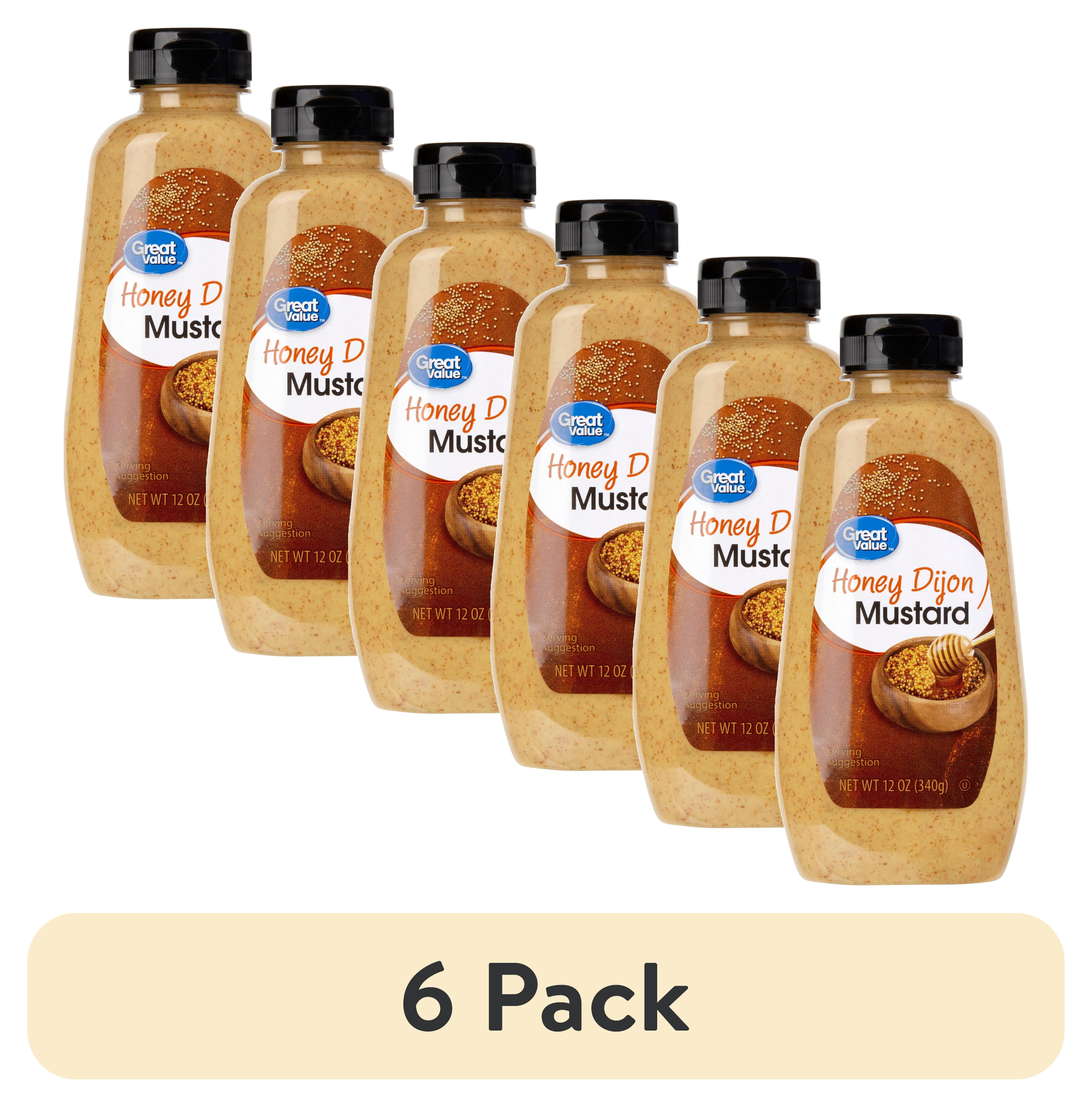 (6 pack) Great Value Honey Dijon Mustard, 12 oz