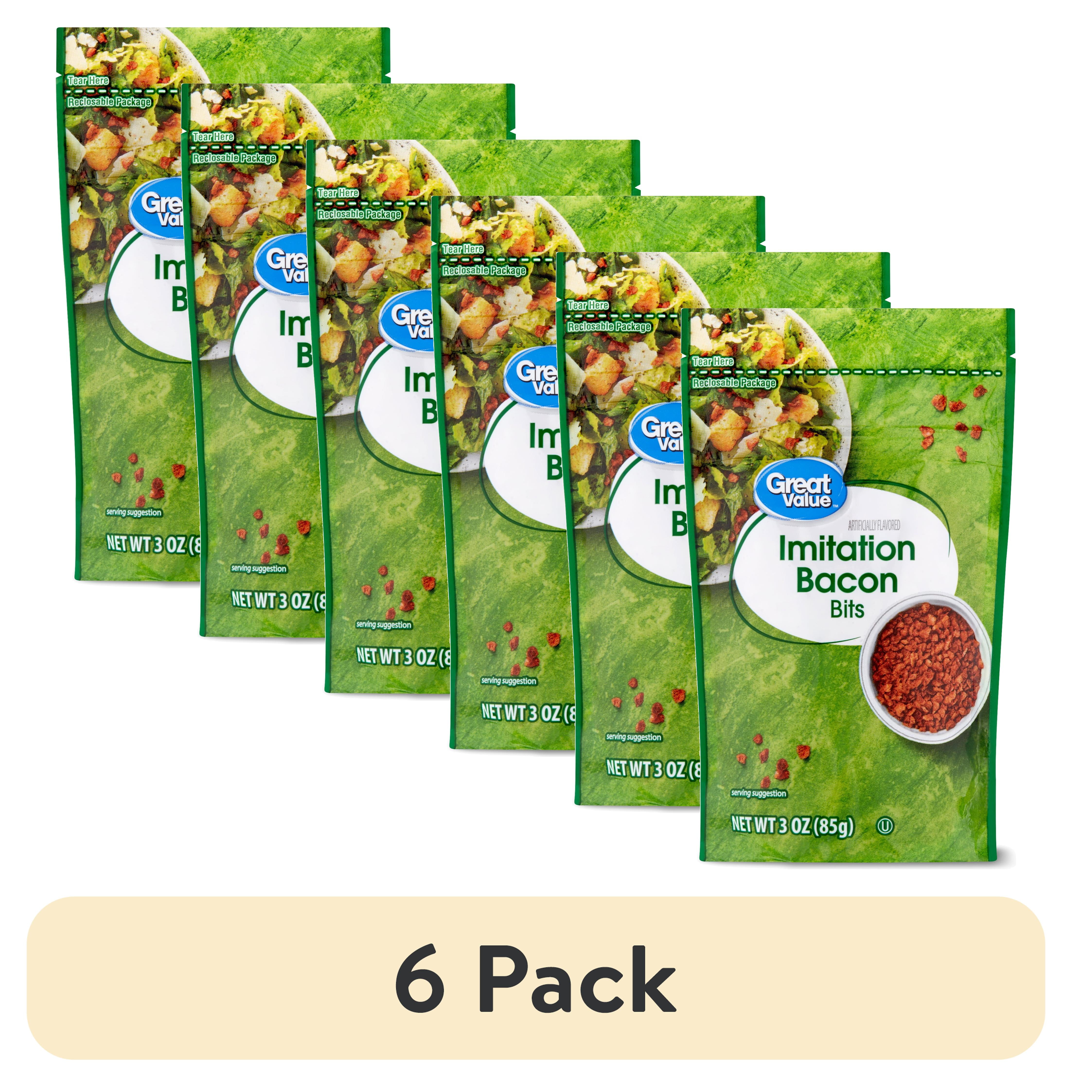 (6 pack) Great Value Imitation Bacon Bits, 3 oz - Walmart.com