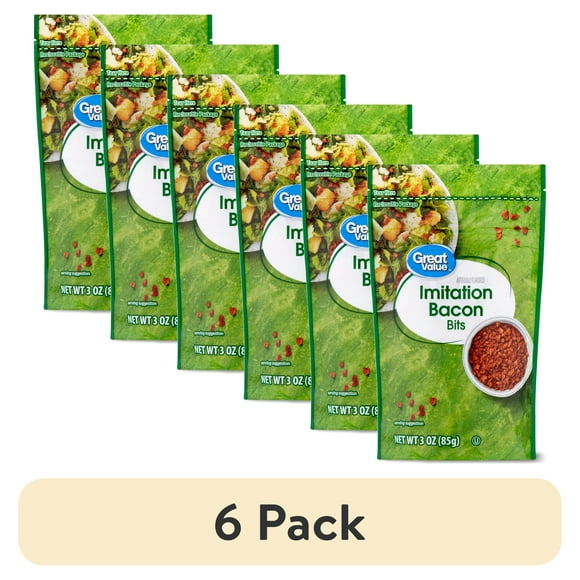 (6 pack) Great Value Imitation Bacon Bits, 3 oz