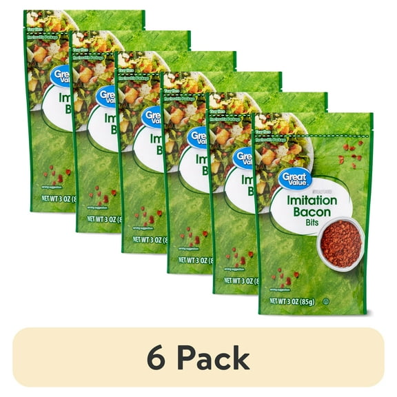 (6 pack) Great Value Imitation Bacon Bits, 3 oz