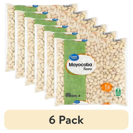 (6 pack) Great Value Mayocoba Beans, 16 oz