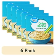(6 pack) Great Value Onion Recipe Soup & Dip Mix, 2 oz, Shelf-Stable