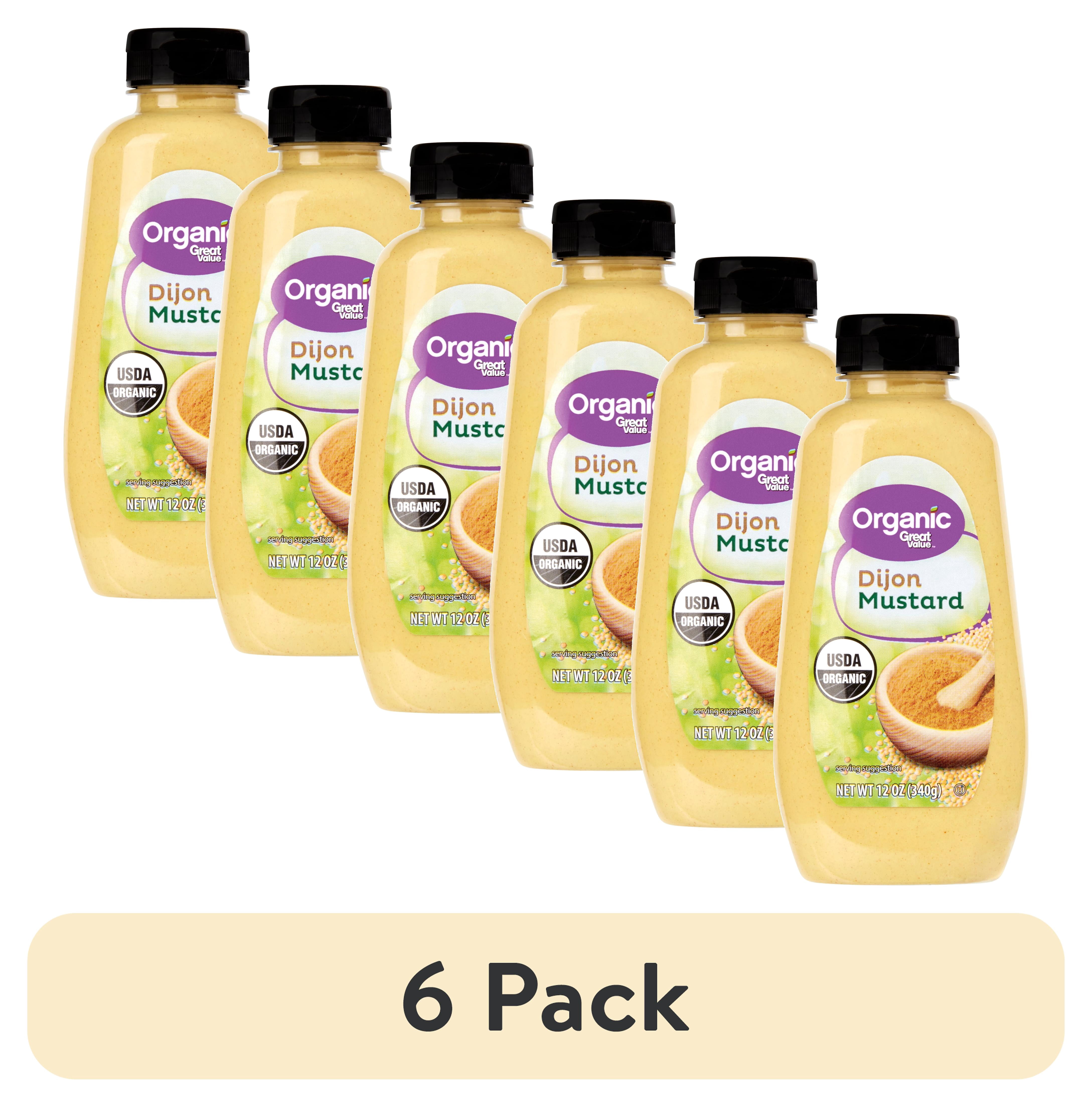(6 pack) Great Value Organic Dijon Mustard, 12 oz