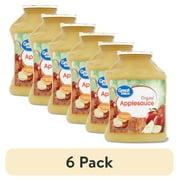 (6 pack) Great Value Original Applesauce, 48 oz, Jar