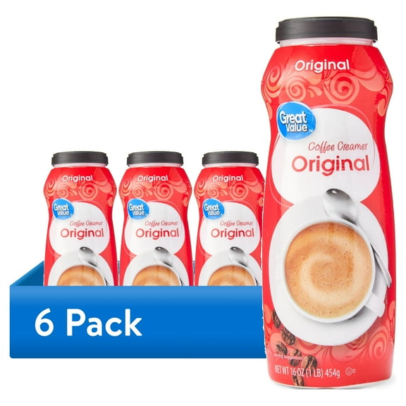 (6 pack) Great Value Original Coffee Creamer, 16 oz