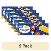 (6 pack) Great Value Oven Ready Lasagna Pasta, 12 oz