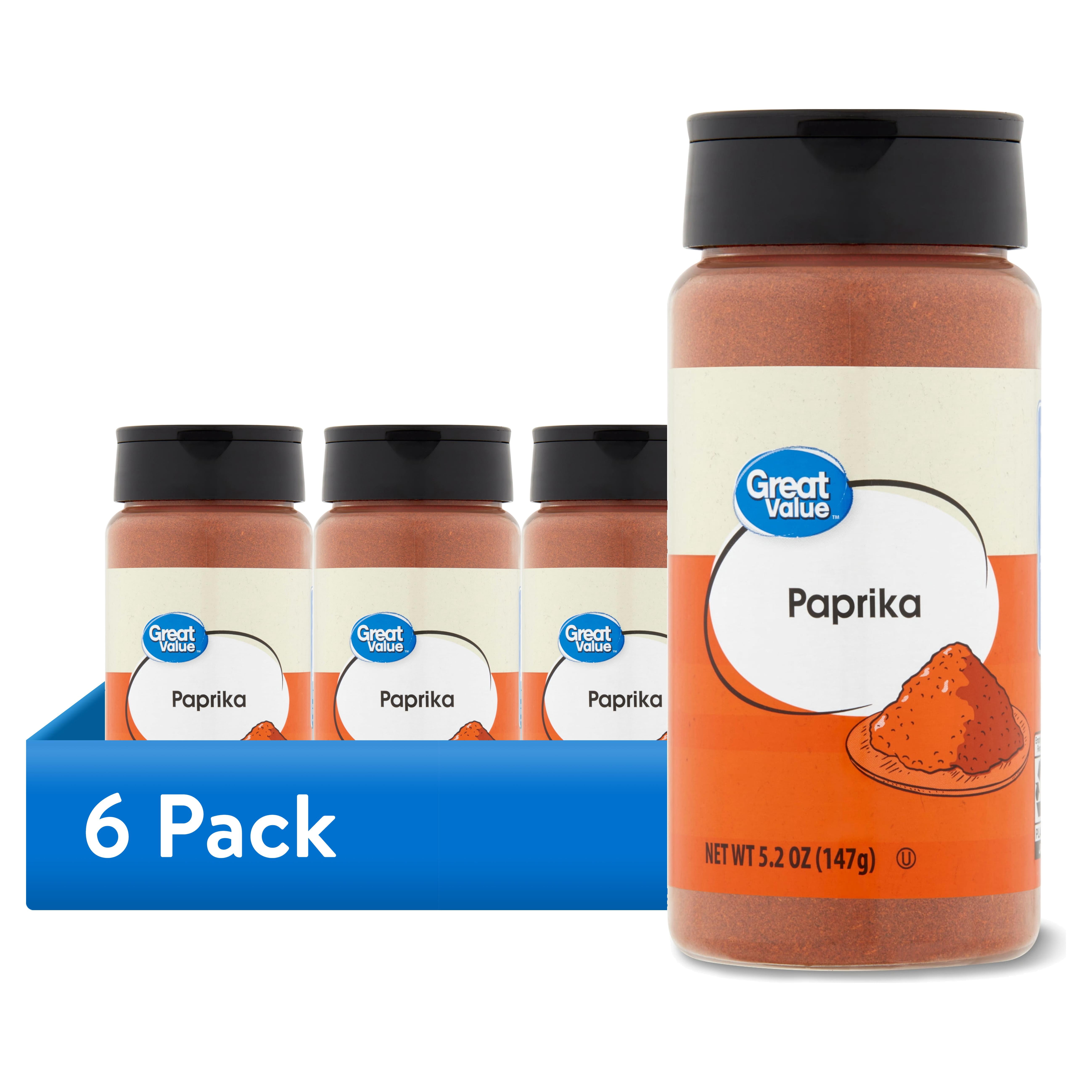 (6 pack) Great Value Paprika, 5.2 oz