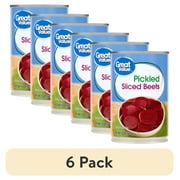 (6 pack) Great Value Pickled Sliced Beets, 15 oz Can