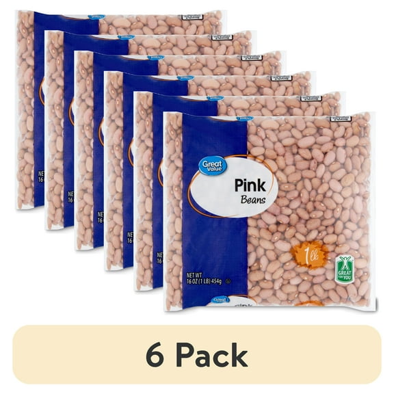 (6 pack) Great Value Pink Beans, 16 oz