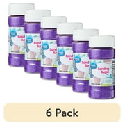 (6 pack) Great Value Purple Sanding Sugar for Desserts, 3.7 oz