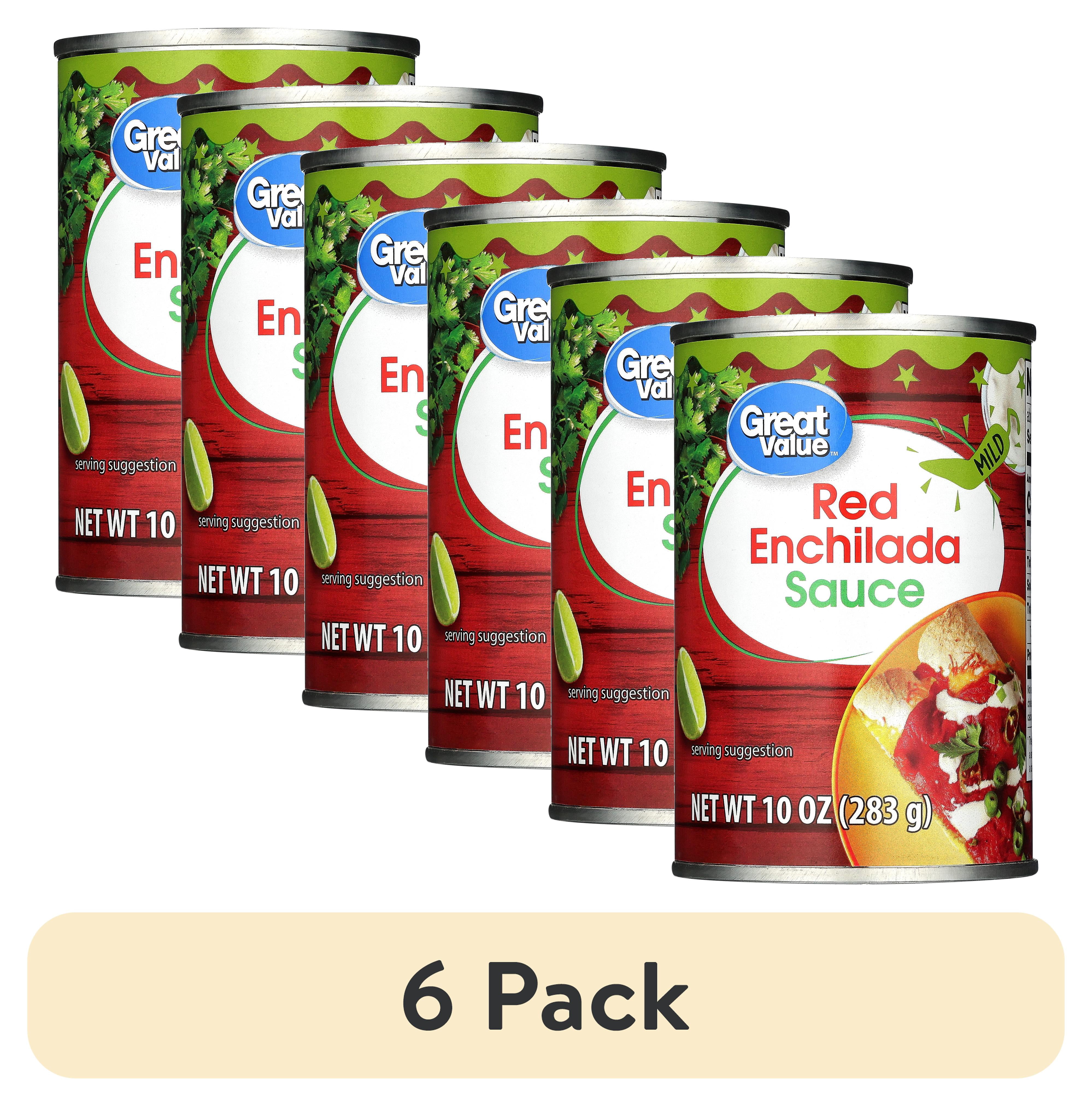 (6 pack) Great Value Red Enchilada Sauce, 10 oz