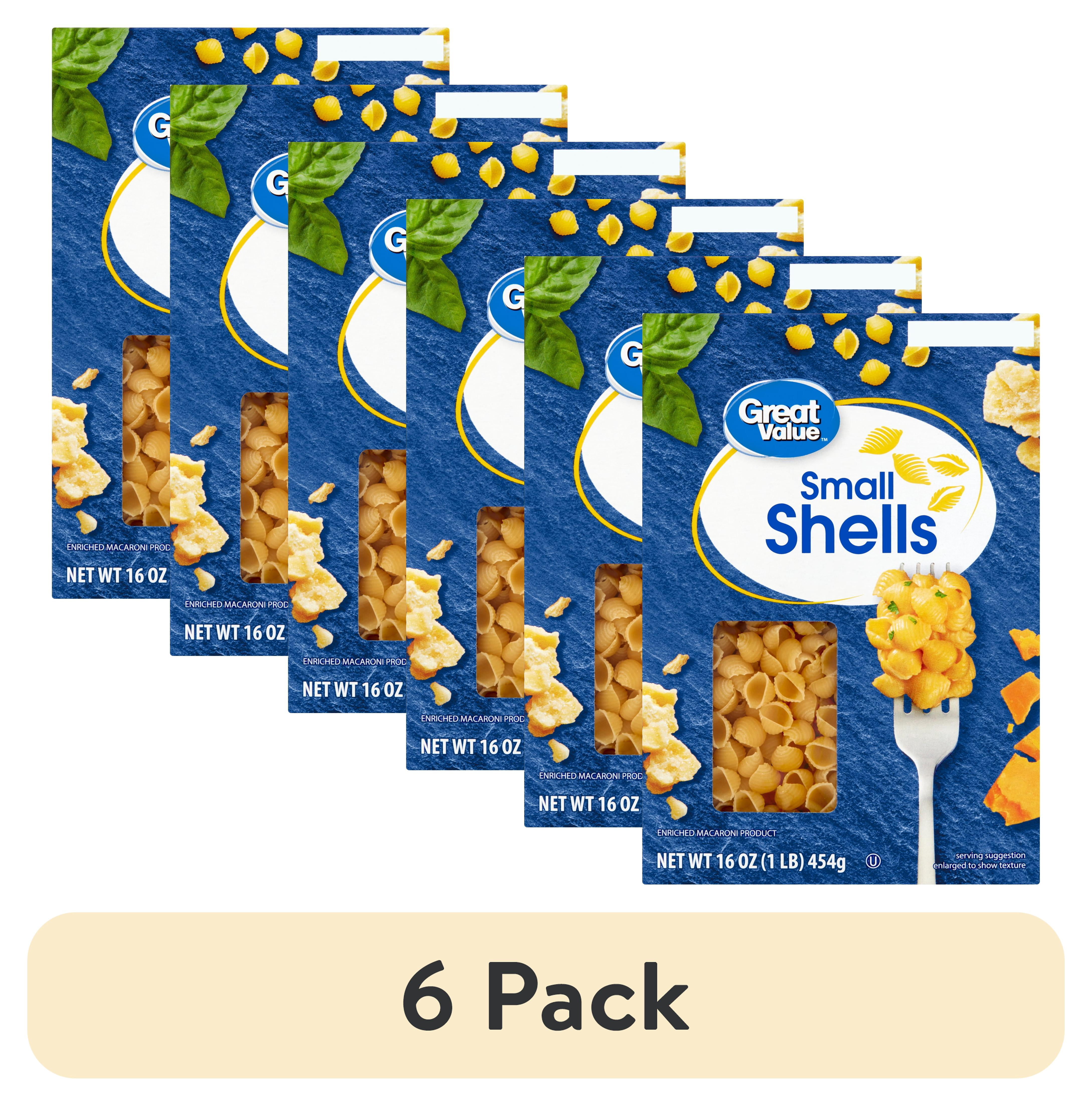 (6 pack) Great Value Small Shells, 16 oz - Walmart.com
