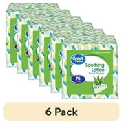 (6 pack) Great Value Soothing Lotion Facial Tissues, 1 Cube Carton, 75 Tissues per Cube