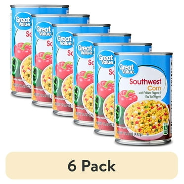 (6 pack) Great Value Southwest Corn, 15.25 oz Can