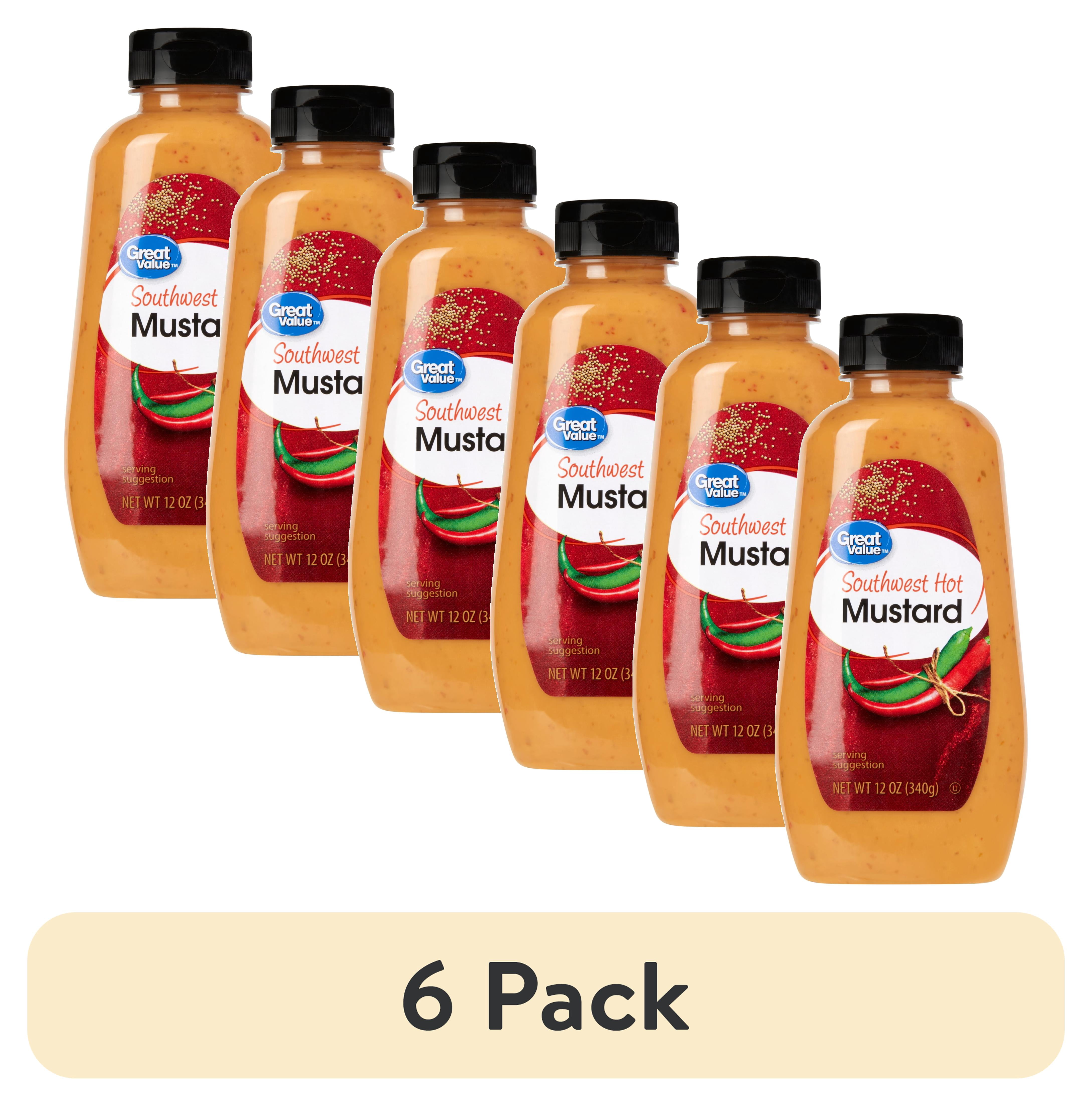 (6 pack) Great Value Southwest Hot Mustard, 12 oz