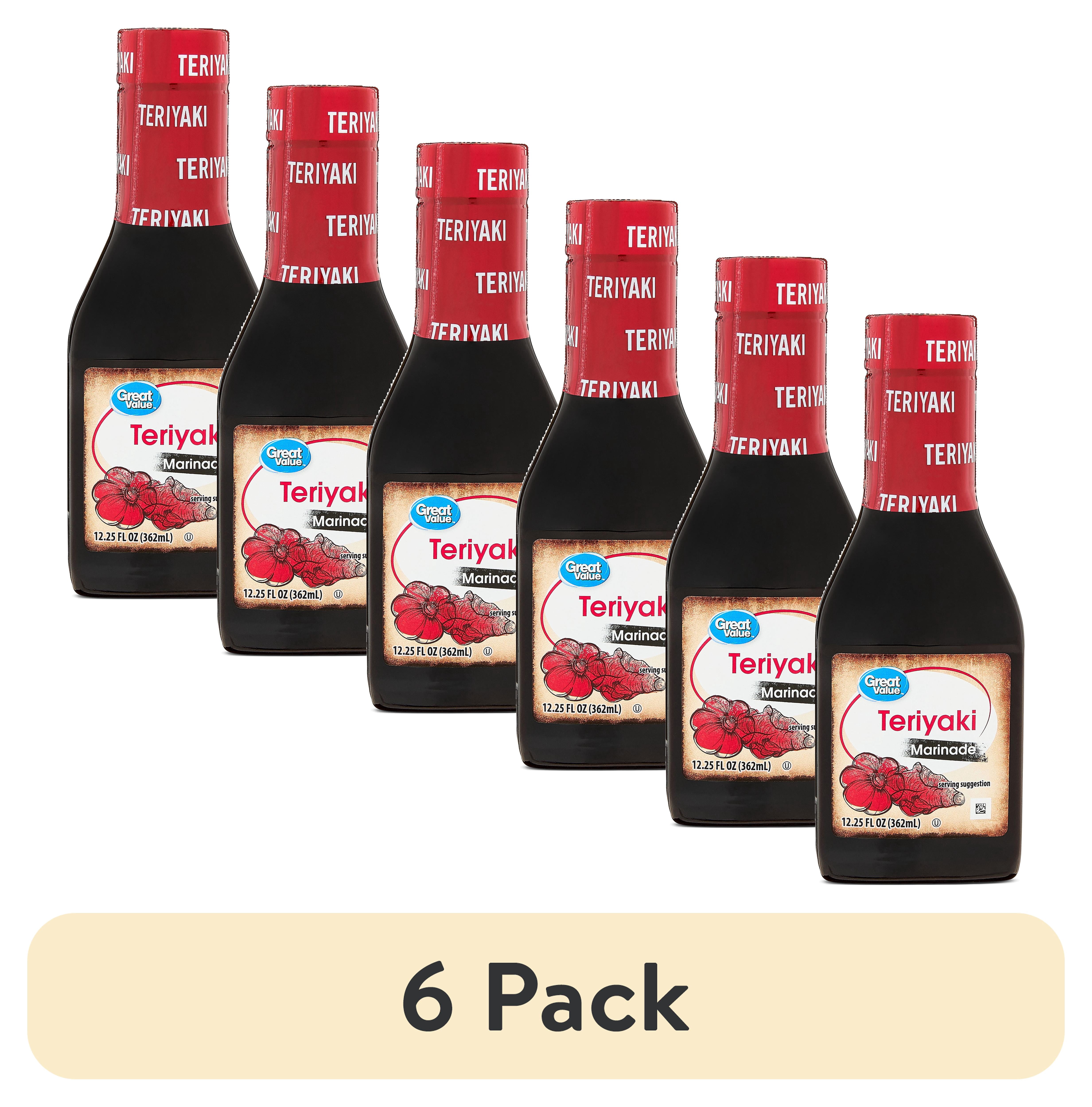 (6 pack) Great Value Teriyaki Marinade, 12.25 fl oz
