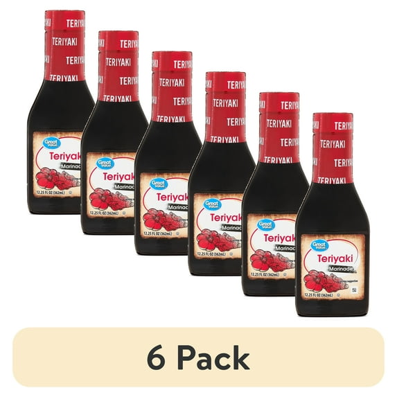 (6 pack) Great Value Teriyaki Marinade, 12.25 fl oz