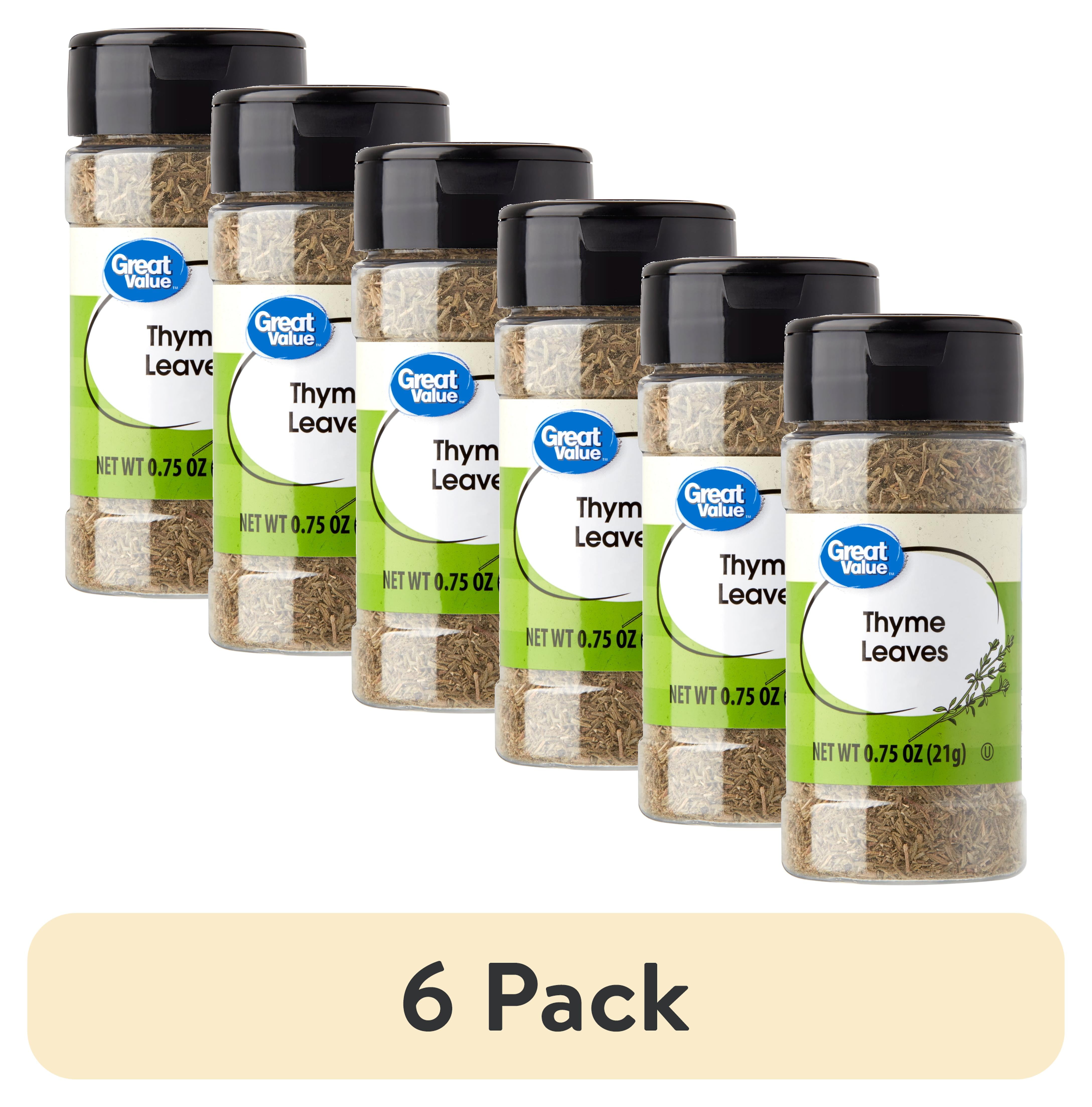 6 pack) Great Value Thyme Leaves, 0.75 oz - Walmart.com