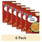 (6 pack) Great Value Toasted Corn Flakes Breakfast Cereal, 18 oz