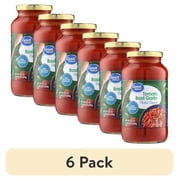 (6 pack) Great Value Tomato Basil Garlic Pasta Sauce, 24 oz