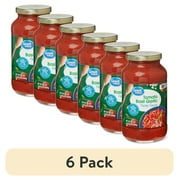 (6 pack) Great Value Tomato Basil Garlic Pasta Sauce, 24 oz