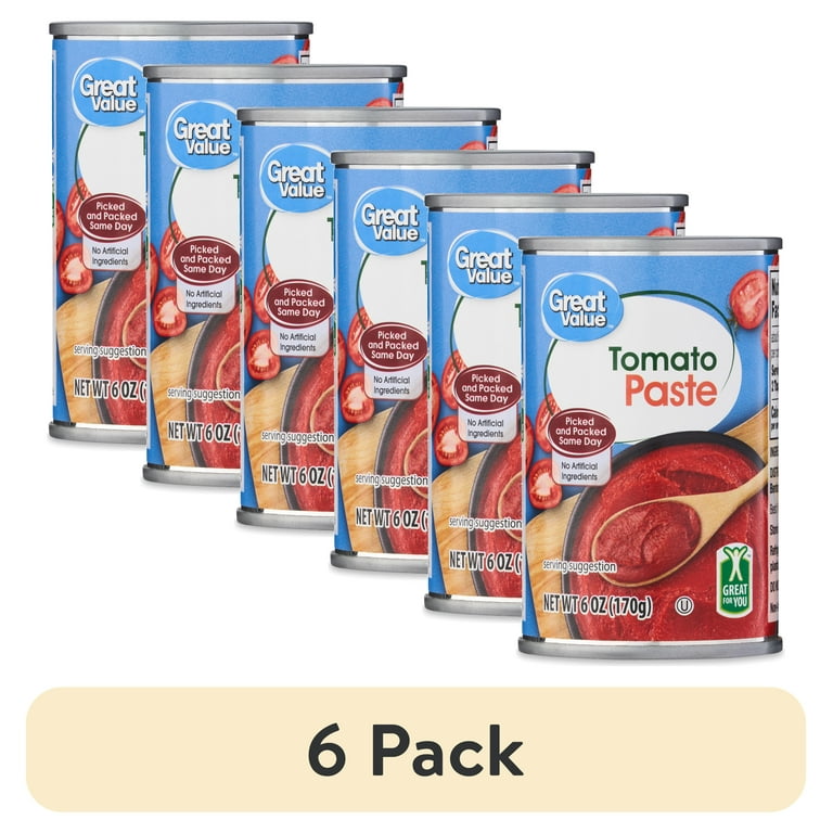 WHAT WE WANT× TENtoTEN × pastime 6 pack) Great Value Tomato Paste, 6 oz - Walmart.com